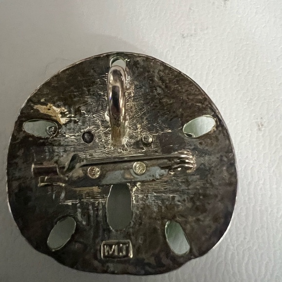 Colorful Sand Dollar pendant /brooch - Picture 2 of 3